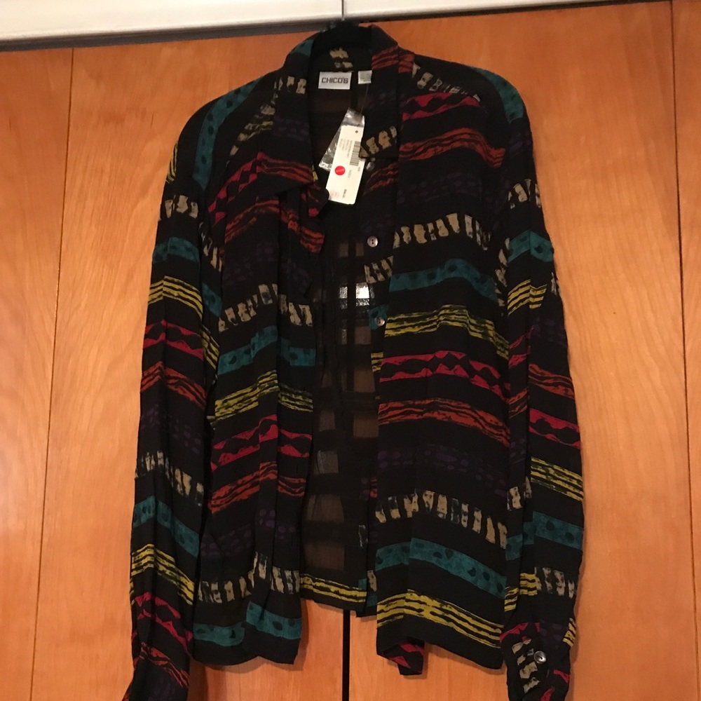 Chico's sheer top size 3